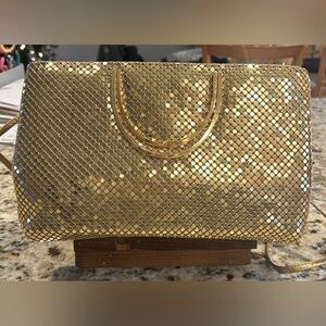 Vintage Warren Reed Purse Gold Mesh Metal Clutch